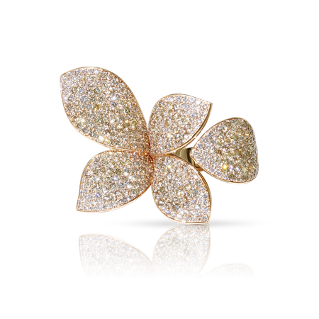 Giardini Segreti Ring: 18k Rose Gold, 5 Leaves Flower | Pasquale Bruni