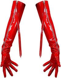 latex red long gloves - Google Search