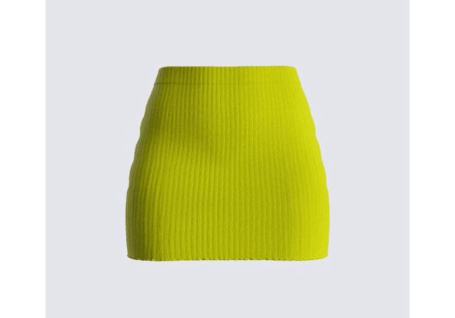 neon yellow green mini skirt