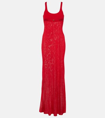 La Robe Maille Oranger Maxi Dress in Red - Jacquemus | Mytheresa