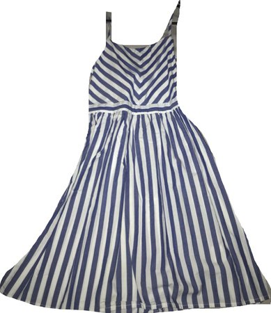white blue stripe dress