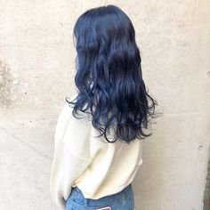 Dark blue hair