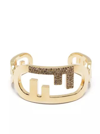 Fendi FF Monogram Cuff Bracelet - Farfetch