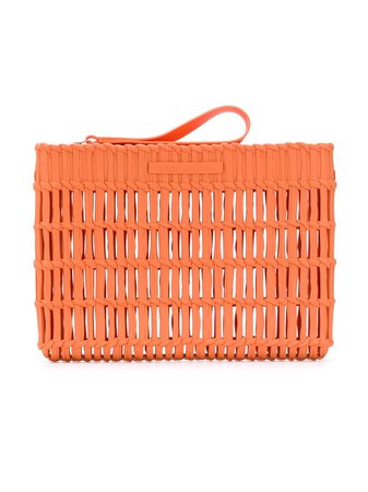 Shop orange Mini Melissa interwoven basket cross-body bag with Express Delivery - Farfetch