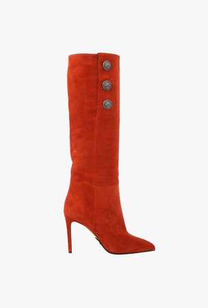 ‎ ‎ ‎Jane Rust Suede Ankle Boots ‎ for ‎Women‎ - Balmain.com