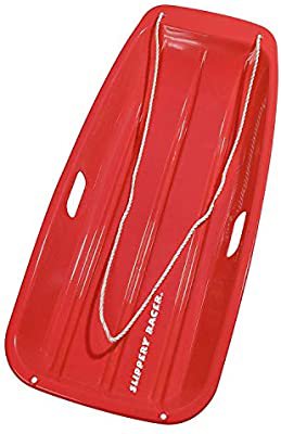 Amazon.com : Slippery Racer Downhill Sprinter Flexible Kids Toddler Plastic Toboggan Snow Sled with Pull Rope, Green : Sports & Outdoors