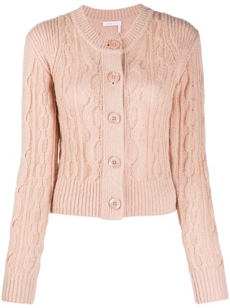 See by Chloé fine cable-knit cardigan