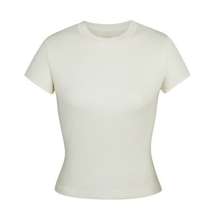 Cotton Rib T-Shirt - Bone | SKIMS