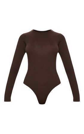 Brown long sleeve bodysuit