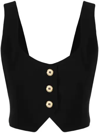PINKO button-up Cropped Vest - Farfetch