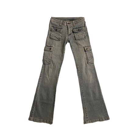 light wash cargo flare jeans