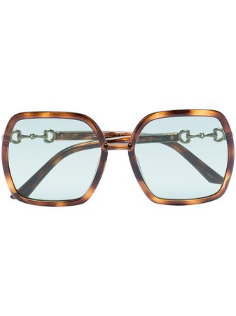 Gucci Eyewear Horsebit square-frame Sunglasses - Farfetch