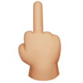 🖕🏼 Middle Finger: Medium-Light Skin Tone Emoji (Apple)