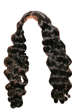 Black Beach Wave Lace Front Wig