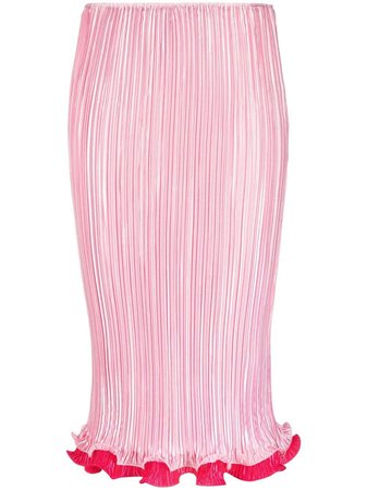 Versace ruffled-hem Ribbed Skirt - Farfetch