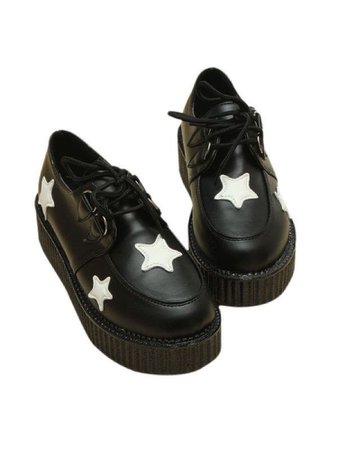 Black shoes w/ white stars