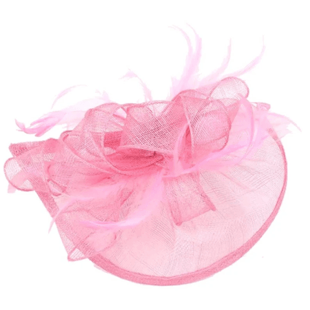 Pink Kentucky Derby Fascinator - Wedding Hat, Easter Hat, Race Hat, Tea Party Hat, Bridal Hat, Church Hat, Fancy Hat