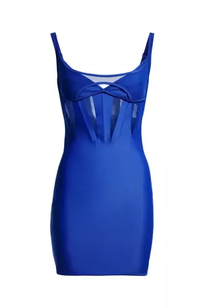 Corset-style Mini Dress - Klein blue - Ladies | H&M US