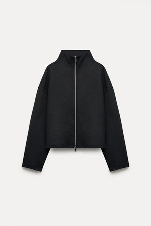 DOUBLE FACED WOOL BLEND JACKET ZW COLLECTION - Black | ZARA United States