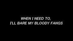 bloody fangs quote
