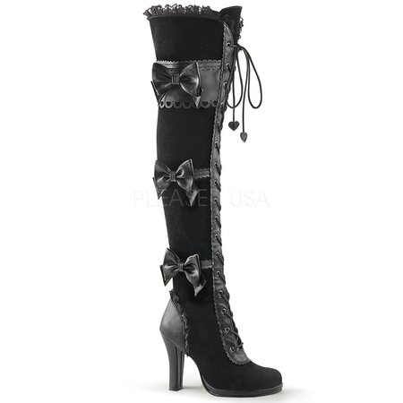 Demonia GLAM-300 Black Goth Lolita Boots – Shoecup.com