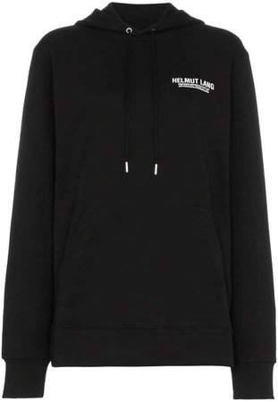 drawstring logo hoodie