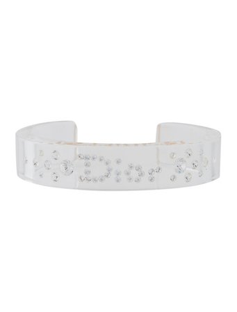 Christian Dior Crystal Logo Cuff - Bracelets - CHR97336 | The RealReal