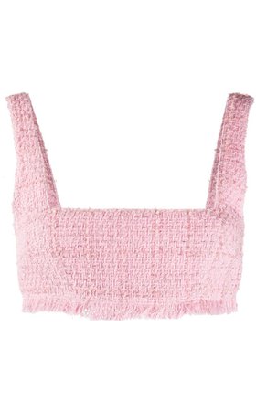 Brognano | Tweed Bra Top in Pink