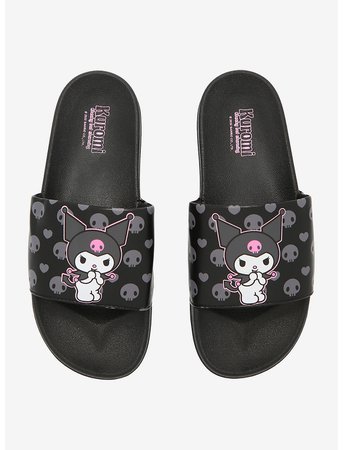 Kuromi Skull & Heart Slide Sandals