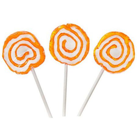 orange lollipops