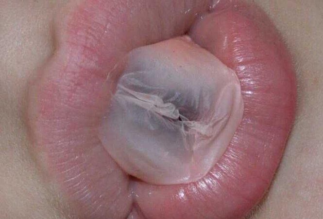 blowing gum