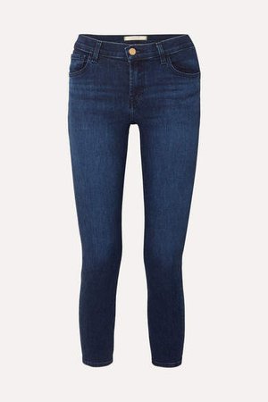 835 Cropped Mid-rise Stretch Skinny Jeans - Dark denim