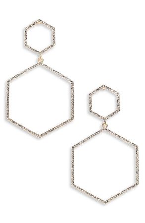 Panacea Crystal Hexagon Earrings | Nordstrom