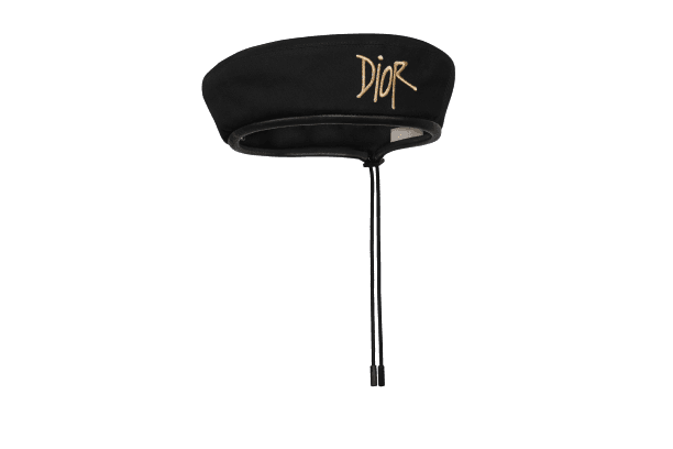 DIOR AND SHAWN BERET Black Cotton Canvas