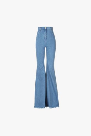 ‎ ‎ ‎Flared High Waisted Jeans ‎ for ‎Women‎ - Balmain.com