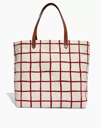 The Canvas Transport Tote in Windowpane