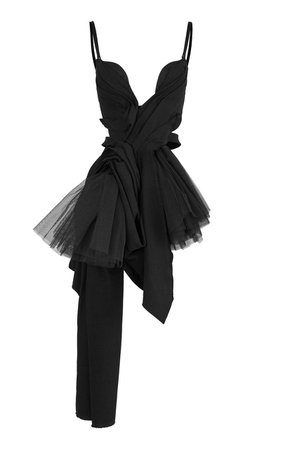 Maticevski, Bestow Draped Cady and Tulle Top