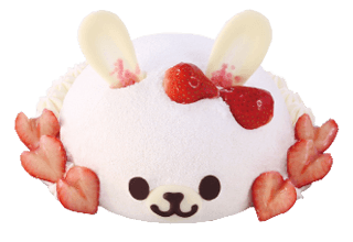 strawberry bunny cake