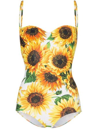 dolce and gabbana swimsuit sunflower