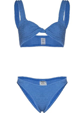 Hunza G twist-detail textured-finish Bikini - Farfetch