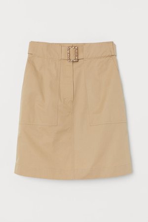 Utility Skirt with Belt - Beige - Ladies | H&M US