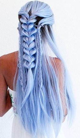 braidded blue mermaid hair