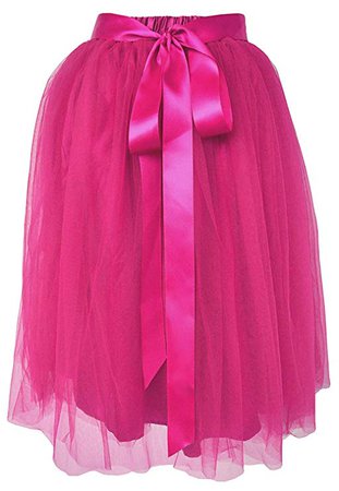 Hot Pink Dancina Women’s Knee Length Tutu A Line Layered Tulle Skirt Regular (Size 2-18) Royal Blue: Clothing