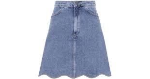 scalloped jean skirt - Google Search