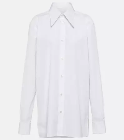 Cotton Poplin Shirt in White - Maison Margiela | Mytheresa