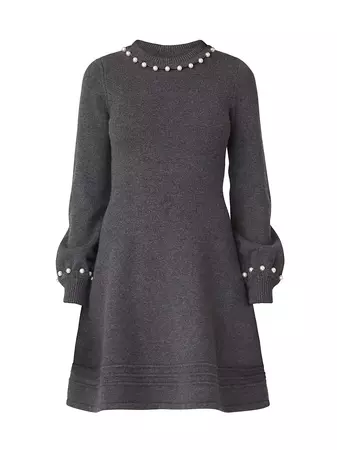 Shop Shoshanna Charity Beaded Cotton-Blend Minidress | Saks Fifth Avenue