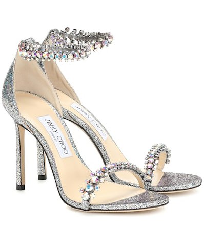 Shiloh 100 embellished glitter sandals