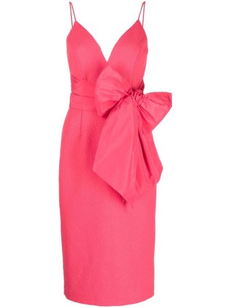 Rebecca Vallance Caitlin bow-embellished Midi Dress - Farfetch