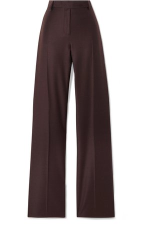 Salvatore Ferragamo | Wool and silk-blend twill straight-leg pants | NET-A-PORTER.COM