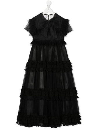MARCHESA KIDS COUTURE ruffle-detail tulle gown